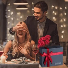 玫瑰项链礼盒套装，心形告白项链，“我爱你”项链礼盒套装，情人节礼物，节日礼物，告白礼物，母亲节礼物 - 彩色 - 查看 7