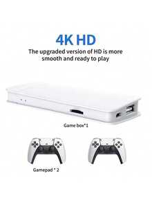 4K Retro Console With 2 Wireless Controllers – 20,000 Games + 20 Emulators – Plug And Play – Compatible With TV, Monitor, PC And Projector – Ideal Gamer Gift - White - View 10