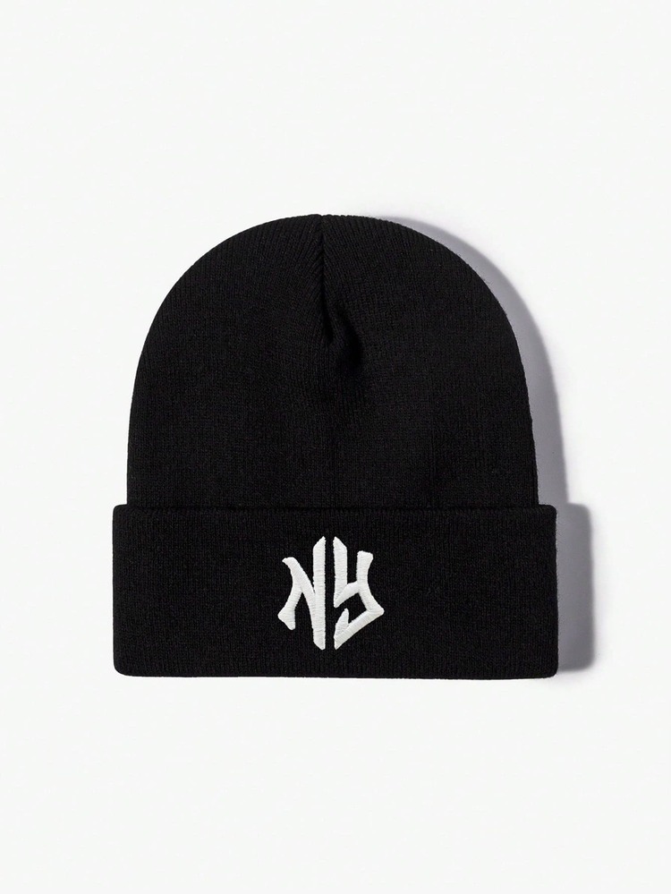 1pc Autumn/Winter Unisex Elastic Knit Hat, Fashionable Street Hip Hop Hat With NY Embroidery, Y2K Beanie - Knitted Hat - View 15