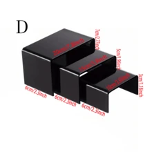 1 Set = 3pcs Acrylic Transparent/Black Display Stands, Modern Minimalist U-Shaped Dessert Stands, Freely Assembled Desktop Display Stands, Suitable For Parties, Gatherings, Weddings, Christmas