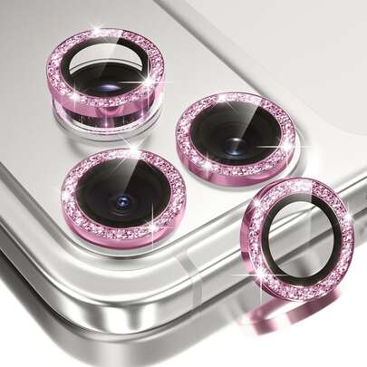 סט אחד של מגן עדשת מצלמה תואם לאייפון 17 16 15 14 13 12 11 פרו מקס, [הגנה מפני נפילות] [כיסוי מתאים] [התקנה קלה] מגן מסך למצלמה מזכוכית מחוסמת 9H אביזרים