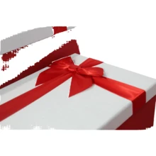 Rechteckige Geschenkbox-Set in Weihnachtsrot und Weiß, 10 Stücke mit Schleife für elegante Verpackung - Rot - Übersicht 7