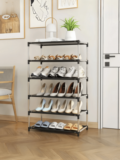 1pc Multi-Tier Shoe Rack, Easy To Install, Suitable For Living Room And Entryway Dust Storage, Multi-Layer Reinforced Design, Holiday Gift, Children's Gift