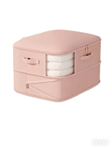 超大便携式压缩储物袋，超大容量空间压缩储物袋 - 拉链封口，耐用尼龙衣物和床上用品旅行收纳袋 - 可堆叠家居搬家储物袋，节省空间的衣物、被子、枕头、沙发垫、羽绒被收纳袋 - 非常适合卧室和客厅，高效优化衣柜和床下空间 - 彩色 - 查看 17