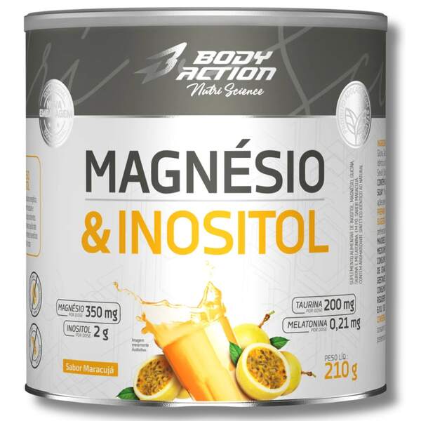 Magnésio e Inositol 210g Melatonina 0,21mg Body Action - Original