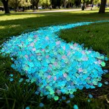 5000 Glow Stones, Solar-Powered Outdoor Garden Path Stones, Luminous Pebbles, Suitable For Garden Path Decoration, Aquarium Decoration, Landscape Lighting, And Vase Fillers. Multiple Colors Available. - 彩色 - 查看 7