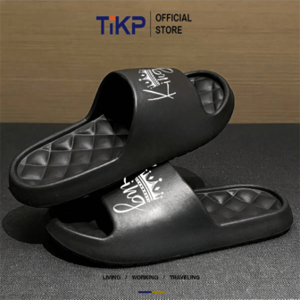 TIKP 男士时尚轻便拖鞋，EVA舒适防滑室内拖鞋，简约新款情侣款，四季露趾速干凉鞋