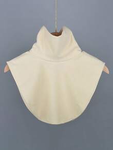 4 Pieces/1 Piece Solid High Elasticity Large-Size High-Neck Soft Fleece Faux Collar Fleece Sweater Collar Neckline, Warm Neck Protection For Spring, Autumn, Winter Base Layer Faux Collar