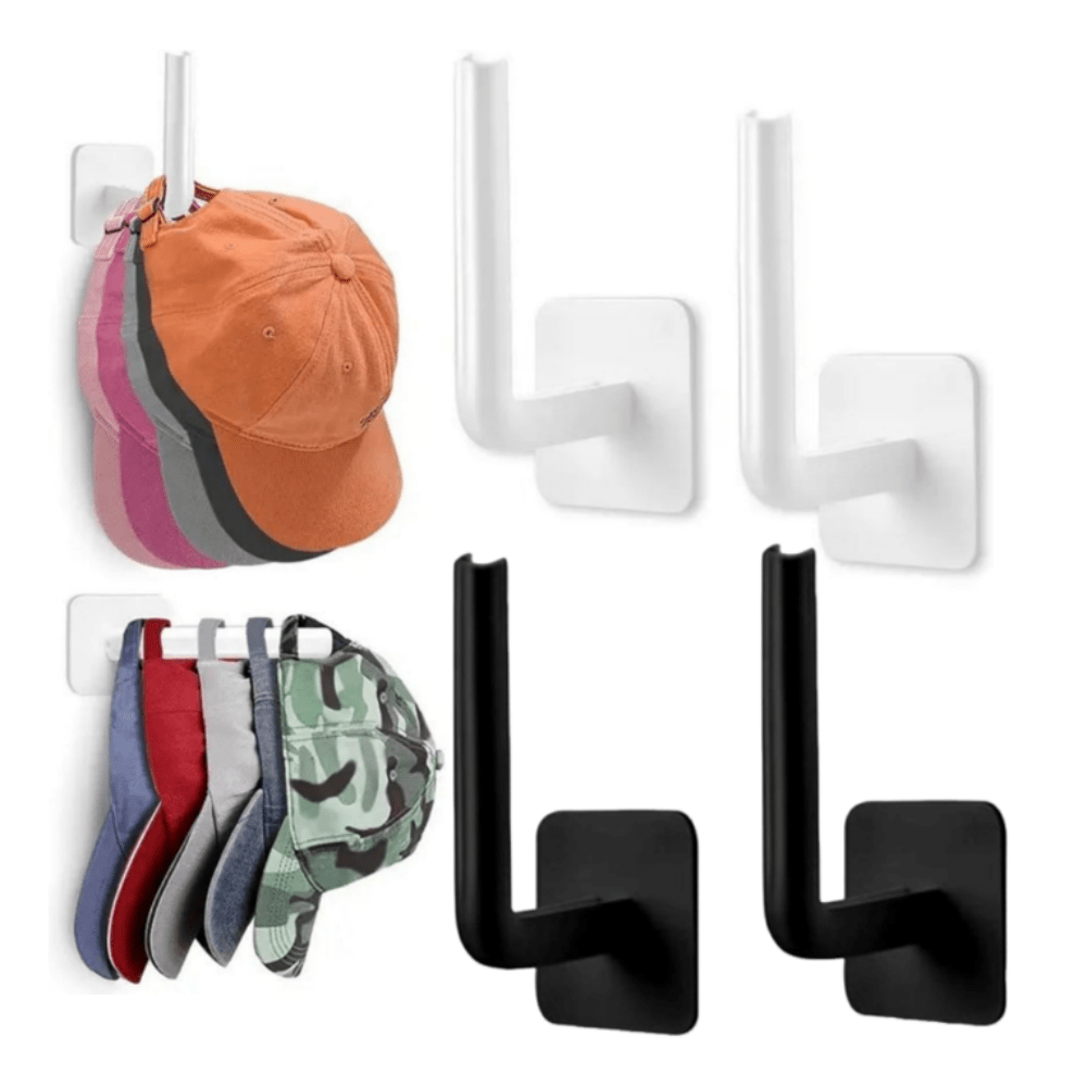 4 pezzi Ganci adesivi per cappelli, ganci da parete alla moda per cappelli e chiavi - facili da installare, adesivi, salvaspazio, portaoggetti multifunzionale, adatto per casa e dormitorio