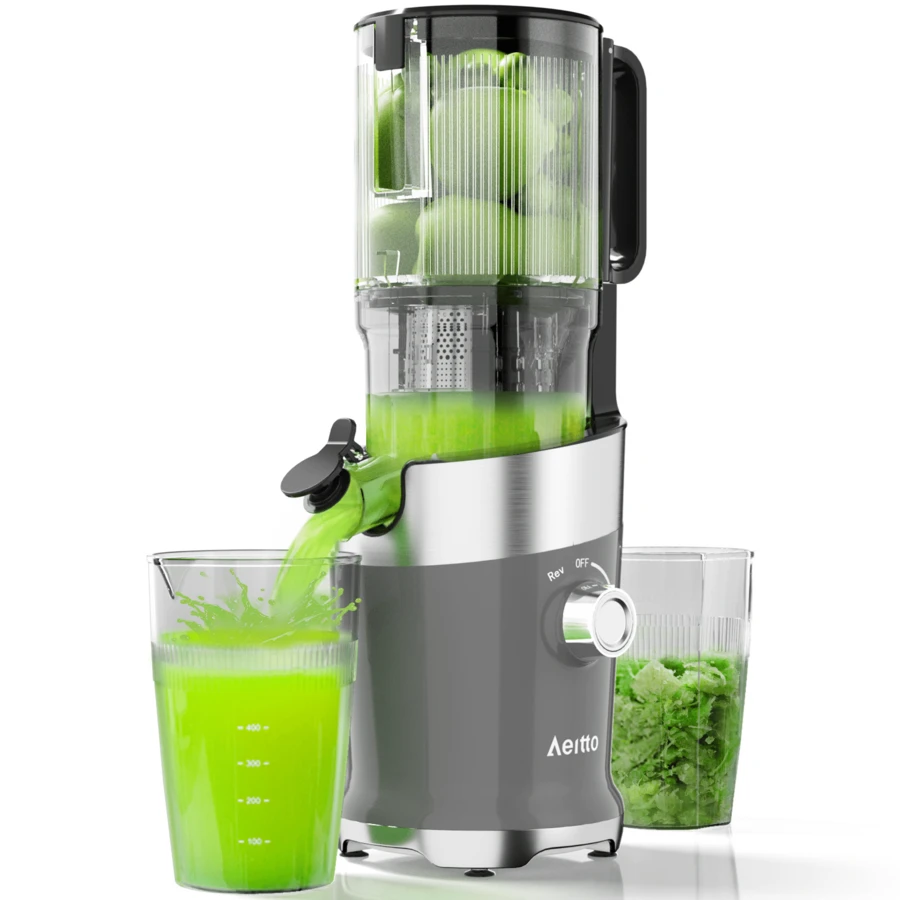 4.9" Extra Wide Feed Chute Cold Press Juicer | Slow Press Technology | Higher Juice Extraction | Quick-Clean System | Premium Kitchen Appliance For Fresh Morning Drinks & Brunch Time​ - US A Type Plug(110-127V) - View 1