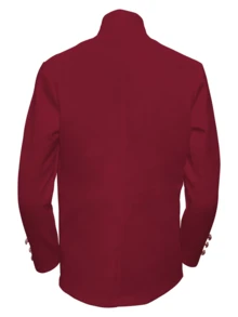 1件女士优雅纯色翻领纽扣开衫毛衣，春秋季 - 酒紅色 - 查看 4