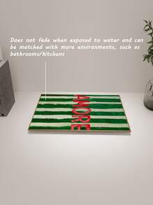 1 件鲜艳的绿色条纹帆布艺术印刷品 - 简约墙壁装饰，适用于客厅、卧室、厨房、家庭办公室 - 无框现代抽象海报，完美的礼物创意，绘画核心