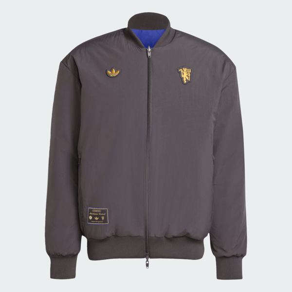 Adidas Chaqueta deportiva MANCHESTER UNITED TERRACE ICONS para hombres, abrigo deportivo acolchado reversible y casual JN2831