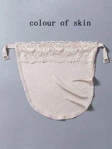 1pc New Premium Strapless And Anti-Lightning Monodeluxe Silk Camisole With Lace Edges And Mock Collar