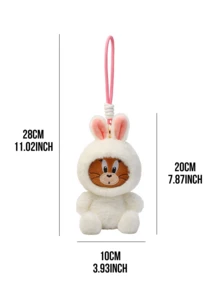 Officially Licensed Classic Jerry Mouse Plush Keychain – Adorable Brown Furry Design with Pink Nose & Black Eyes, Premium PP Cotton Material, Versatile Bag Charm/Phone Decor for Tom & Jerry Collectors, Perfect Gift for Animation Fans, Compact 12cm Size & Jerry Collectors, Perfect Gift for Animation Fans, Compact 12cm Size & Jerry Collectors, Perfect Gift for Animation Fans, Compact 12cm Size, Festive & Casory