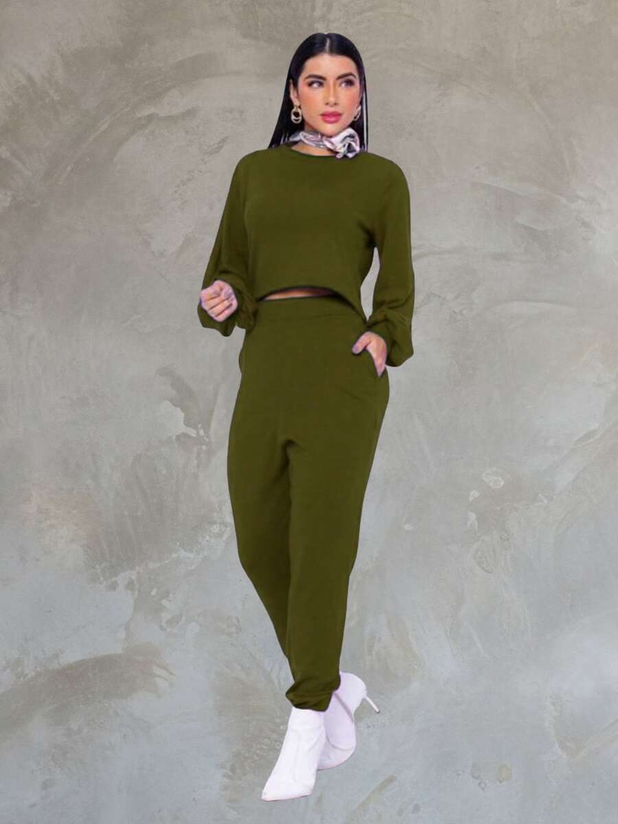 Women Tops - 軍綠色 - 查看 1