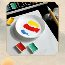 Set de 12 colores de pigmentos para pintura china tradicional, suministros para pintura de tinta china para principiantes, herramientas de pintura Gongbi - 12 colores - Ver 7