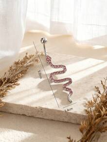 1 Stück luxuriöser Schlangen-Bauchnabelring, intimer Körperschmuck für Frauen, Party-Accessoire