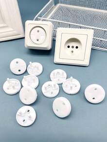 20/10/5/1個電源插頭保護蓋 插座蓋 安全插座蓋 防觸電插座蓋 隱藏式拉手安全電源插座蓋 3孔安全電源插座 北美標準電源插座蓋 絕緣保護插頭 嬰幼兒安全用品 - 白色 - 查看 10