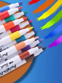 60-Colors Acrylic Markers Set - 60/48/36/24pcs Set Water-Based Coloring Pens For Student Art, Anime, Drawing And Sketching Back To School - Colorful - View 8