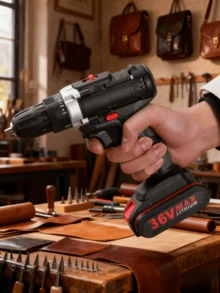 Kit de taladro inalámbrico de 36V MAX - Juego de destornilladores multifunción para uso doméstico diario, perforación de paredes, manualidades, reparación de bicicletas | Regalo perfecto para papá