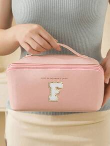 Túi du lịch đa năng, có ngăn đựng mỹ phẩm, túi trang điểm chống thấm nước bằng da PU, túi đựng mỹ phẩm hai lớp dung tích lớn, túi xách du lịch đa năng dành cho nữ, túi đựng đồ vệ sinh cá nhân, túi đựng mỹ phẩm, túi trang điểm, túi đựng đồ vệ sinh cá nhân, vật dụng cần thiết khi đi du lịch, đi du thuyền, đi nghỉ mát, unisex - Nhiều màu - Xem 64