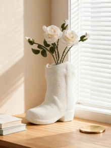 1pc Mini Resin Boot Vase, A Unique Small Dried Flower Vase, Can Also Be Used As A Match Storage Bucket, A Home Decoration Item, And The Best Gift - Multicolor - View 6
