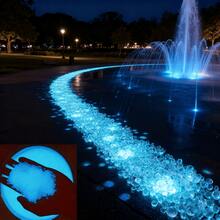 5000 Glow Stones, Solar-Powered Outdoor Garden Path Stones, Luminous Pebbles, Suitable For Garden Path Decoration, Aquarium Decoration, Landscape Lighting, And Vase Fillers. Multiple Colors Available. - 白色 - 查看 9