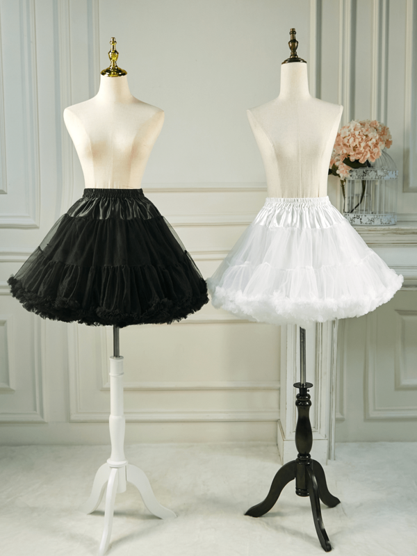 1 Stück Frauen Blumen Stil Lolita Petticoat Krinoline Unterrock Cosplay Tutu Voluminöser Cancan Rock unter Hochzeitskleider, kann zu Halloween und Weihnachten Kostümen getragen werden, ganzjährig