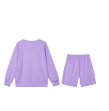 Skechers Novo Conjunto de 2 Peças Moletom e Shorts da Série UNO, Conjunto Esportivo para Meninas Pré-Adolescentes - Roxo - Visão 2