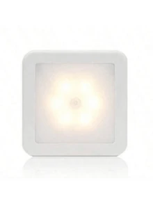 4 件/2 件/1 件 LED 运动传感器夜灯,智能 PIR 传感器橱柜壁灯,易于安装,15 秒自动关闭,暖光和冷光选项,电池供电无线方形传感器灯,适用于浴室、卧室、走廊、楼梯、橱柜 - 白色外殼 - 查看 15