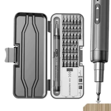 46-In-1 Rechargeable Precision Electric Screwdriver With Magnetic Tips - Grå - Visa 1
