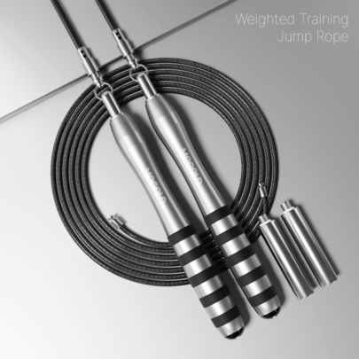 1 Conjunto MOGOLD Corda de Pular Ponderada Profissional com Corda Dupla, Corda de Arame de Aço Durável e de Alta Velocidade para Exercícios de Fitness na Academia, Unissex