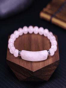 1pc Handmade Beaded Bohemian Bracelet, Luxury Wrist Chain Suitable For Daily, Vacation, Party, Gift