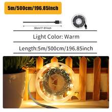 USB 供电 LED 灯带，高亮度灵活氛围照明，易于安装和携带，适用于电视背景装饰、厨房照明、派对装饰、卧室装饰等