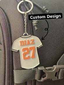 1件可定制3D打印足球球衣钥匙扣，运动主题个性化多色选择，球衣形状，可印制姓名和号码，足球主题钥匙扣吊坠，适合足球迷生日/周年纪念/球队庆祝活动，可作为礼物和装饰品。 - Style B - 查看 1