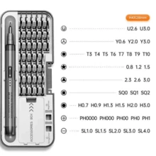 46-In-1 Rechargeable Precision Electric Screwdriver With Magnetic Tips - Grå - Visa 2