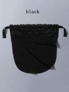 1pc New Premium Strapless And Anti-Lightning Monodeluxe Silk Camisole With Lace Edges And Mock Collar