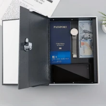 1pc Dictionary/Directory Disguised Portable Safe Box With Key Lock - Metal Structure With Key Opening, Professional Appearance, Sturdy And Durable Anti-Theft Design, Ideal For Home, Office Or Travel To Store Cash, Jewelry, Passport And Other Valuables - Multicolor - View 5