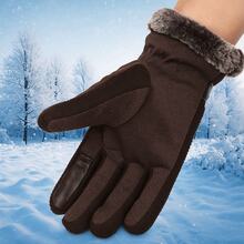 Winter Warm Gloves Men's Cycling Motorcycle Windproof Warm Leather Touch Screen Mittens Thickned Anti-Slip Gloves Winter Gear Snow Gloves - Multicolor - View 6