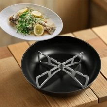 1PC Folding Portable Steamer Rack,No Need For Charging Steam Rack,Cooking Plug-In,Kitchenware,Kitchen Accessories,Household Kitchen Pot MATS,Steaming Racks,Pot Rack And Steaming Tray Support Frames,Camping Steaming And Boiling - Silver - View 9