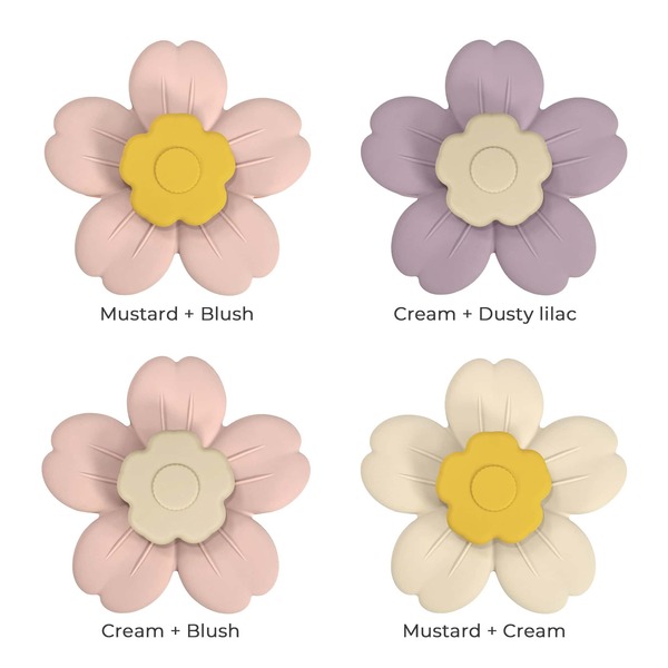 婴儿感官旋转玩具 - 花朵形状沐浴和桌面玩具，适合婴幼儿发育