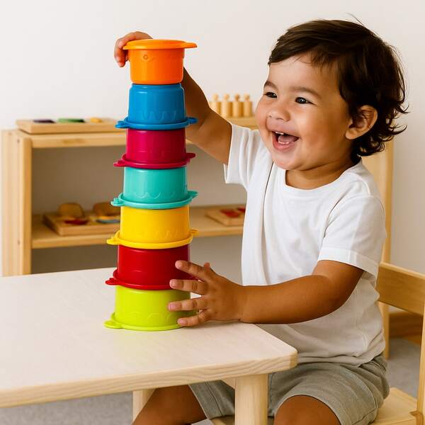 Spyder Brinquedo Educativo Bebê Empilhar Torre Divertida Centopeia