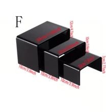 1 Set = 3pcs Acrylic Transparent/Black Display Stands, Modern Minimalist U-Shaped Dessert Stands, Freely Assembled Desktop Display Stands, Suitable For Parties, Gatherings, Weddings, Christmas