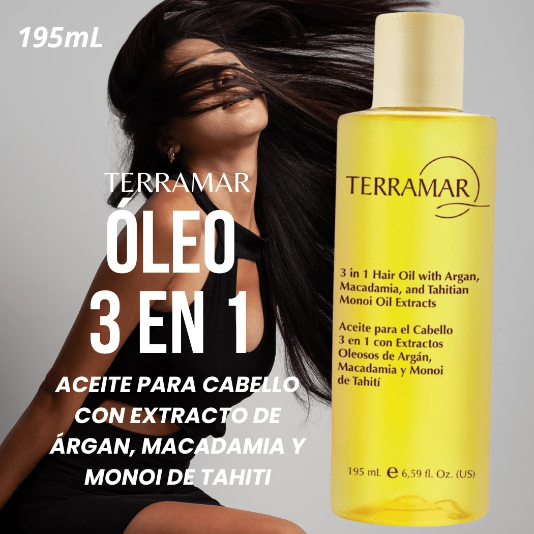 Terramar Aceite Tratamiento Para el Cabello 3 en 1 Con Extracto Oleoso 195 ml - Amarillo - Ver 1