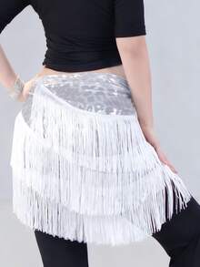 女式流苏舞裙拉丁萨尔萨探戈国标裙性感流苏裹身裙迷你短裤裙 - 彩色 - 查看 15