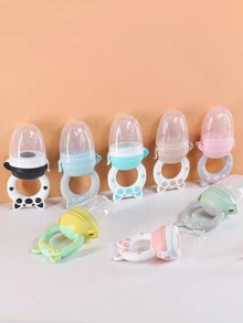 KUNT 1pc Baby Silicone Pig Shaped Teether, Suitable For Daily Feeding