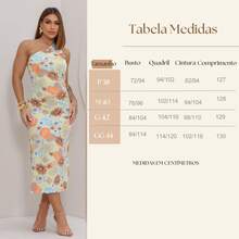 Long Printed One Shoulder Dress - Multicolored Light Green - View 6