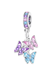 1件装 时尚925纯银蝴蝶系列串珠，适合女士手链、手镯DIY首饰制作及日常穿搭配饰，适合女孩佩戴 - 串珠 - 查看 19