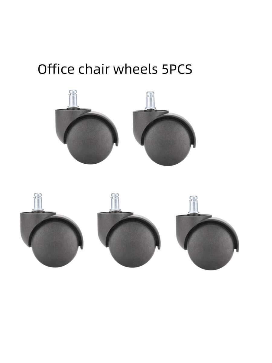 Universal Swivel Caster Wheels For Office Chair, Quiet Rolling Casters For Computer Desk Chair - 5PCS - View 1